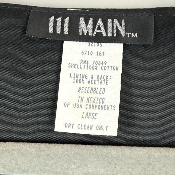 Vtg 111 Main Womens Christmas Tree Vest Large Reindeer Holiday Button Up Festive - Picture 4 of 7